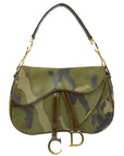 Christian Dior 2000 John Galliano Camouflage Double Saddle Handbag