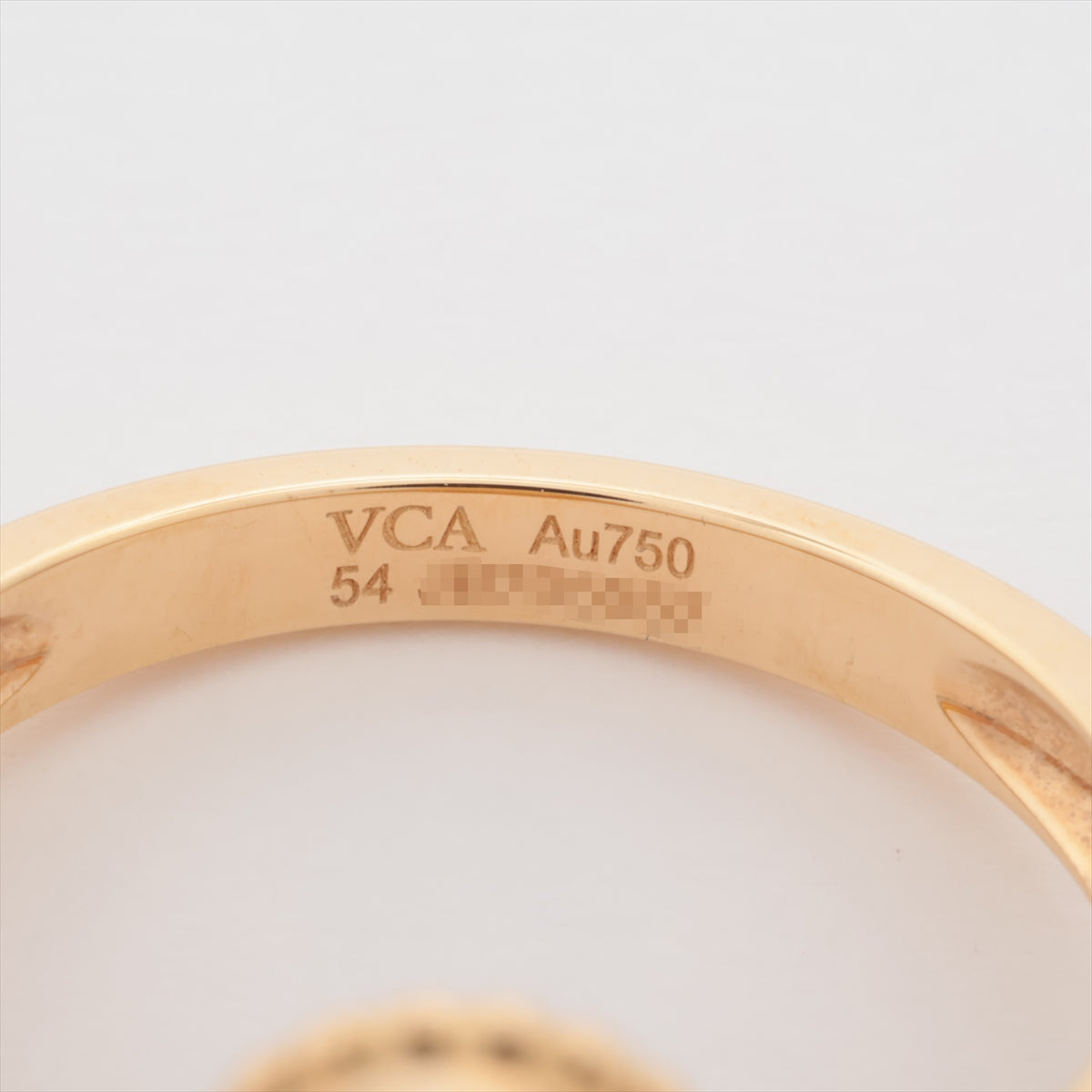 Van Cleef &amp; Arpels Vintage Alhambra Onyx Diamond Ring 750 (YG) 7.0g 54 VCARA41054