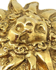 Chanel 1986-1994 Lion Earrings Clip-On Gold 2494
