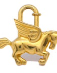 Hermes 1993 Le cheval Pegasus Cadena Gold Small Good