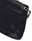 Chanel Black Velvet Belt Bum Bag