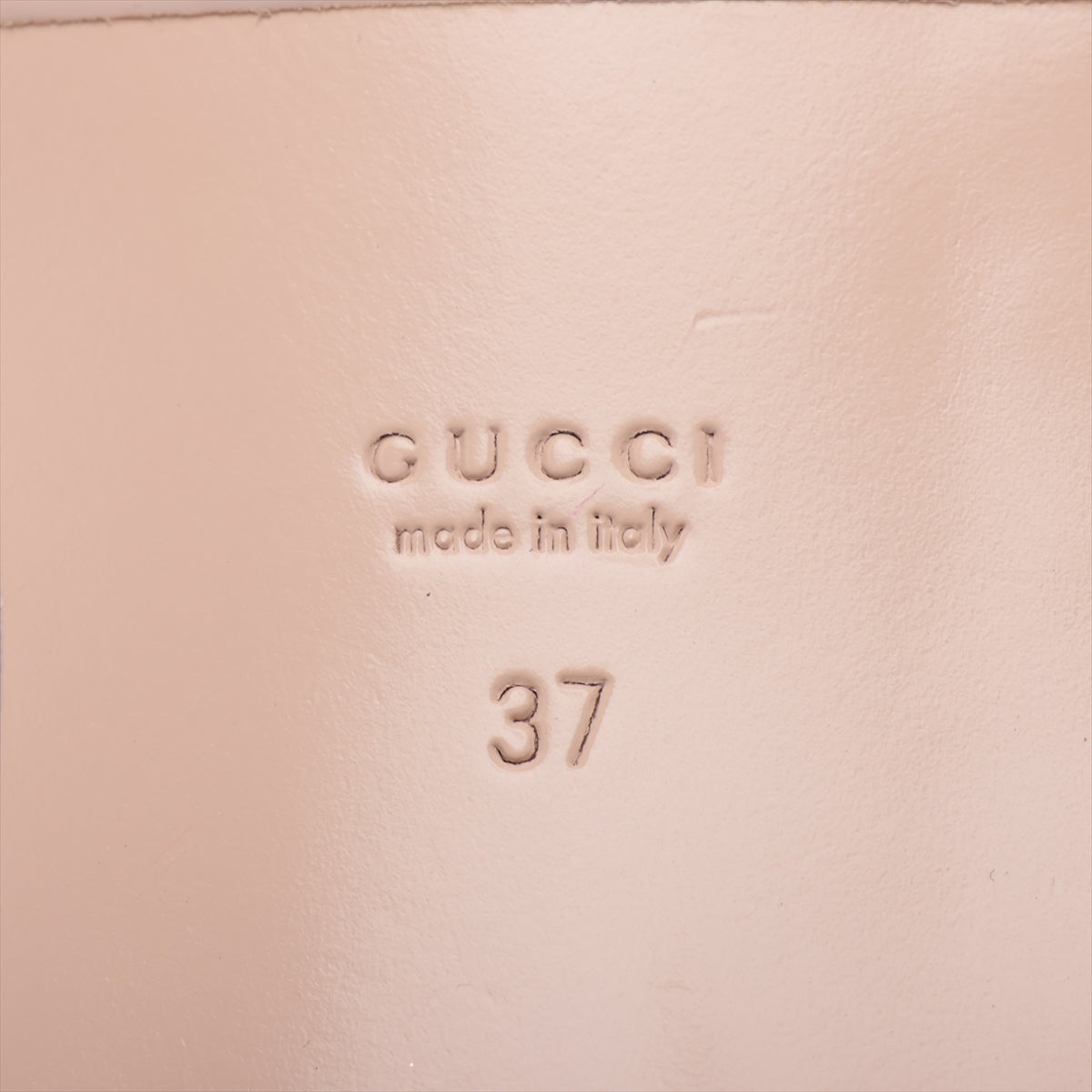Gucci Interlocking G Leather Sandal 37 Ivory Cut Out Slide Sandal