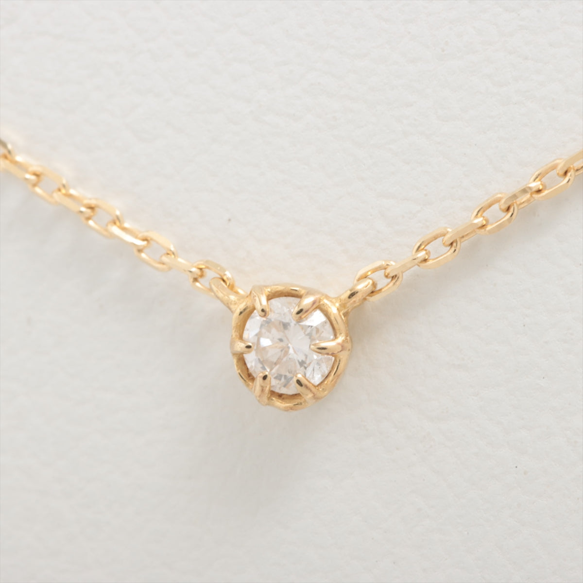 Agat diamond necklace K14 (YG) 1.0g 0.06 E – Timeless Vintage