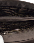 Prada Brown Satin Shoulder Bag