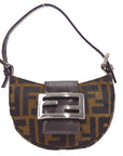Fendi 1990s Zucca Handbag Micro Brown