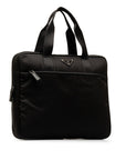 Prada Triangle Logo  Business Bag VA0609 Black Nylon Leather  Bag Prada