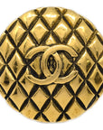 Chanel Quilted Brooch Pin Gold 25