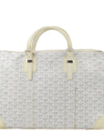 Goyard White Ambassade GM Briefcase Business Handbag