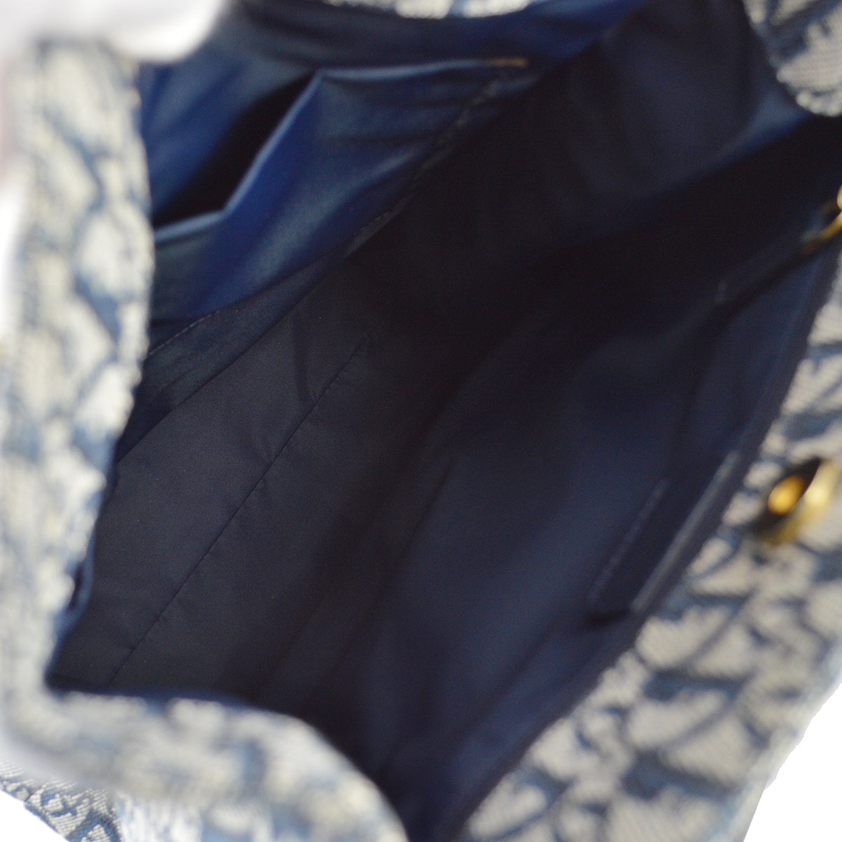 Christian Dior 2003 Navy Trotter Tote Handbag