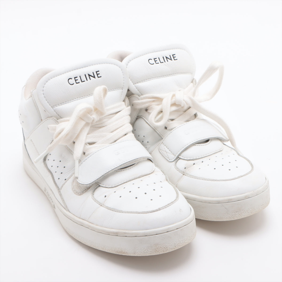 Celine Leather High-Cut Sneaker 36 White CT-02 RM0241 Change Homo