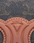 Celine f Bowling Bag PVC Leather 2WAY Handbag Brown