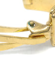 Hermes Blue Gold Enamel Cloisonne Ware Earrings Clip-On