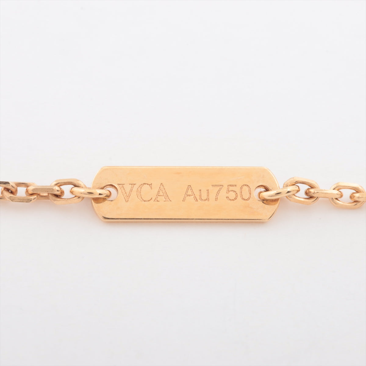 Van Cleef &amp; Arpels Vintage Alhambra Golden S Diamond Necklace 750 (YG) 6.5g VCARP2R700 2018 Limited