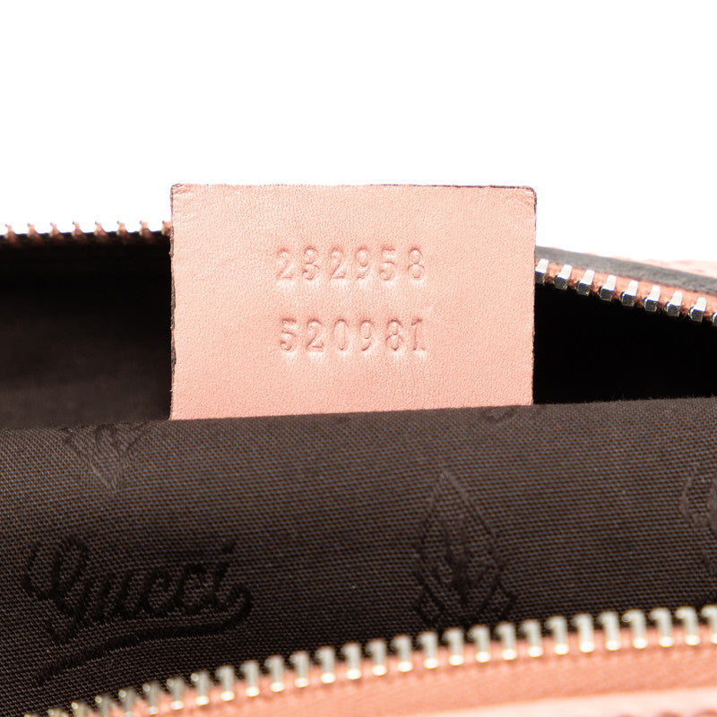 Gucci GG canvas interlocg G handbag 232958 pink beige canvas leather ladies GUCCI Ginzo ]