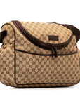 Gucci GG Canvas Mother's Bag Shoulder Bag 123326 Beige Brown Canvas Leather  Gucci