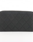 Chanel Matrasse Caviar S Compact Wallet Black Gold  29th