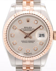 Rolex Datejust 179171G SSPG AT Silver Character Disc