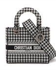 Christian Dior board 2WAY Handbag Black X White
