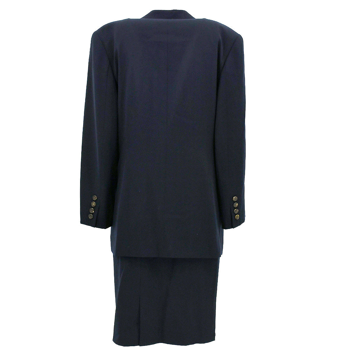 Burberrys double-breasted wool skirt suit 