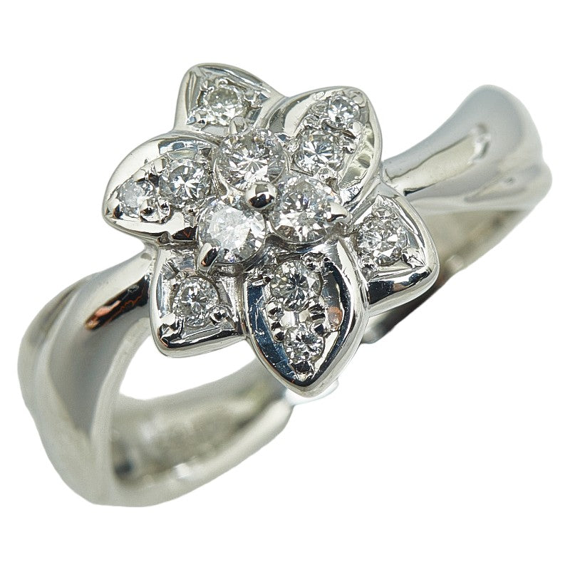 マーキスPt900 Diamond Flower Ring