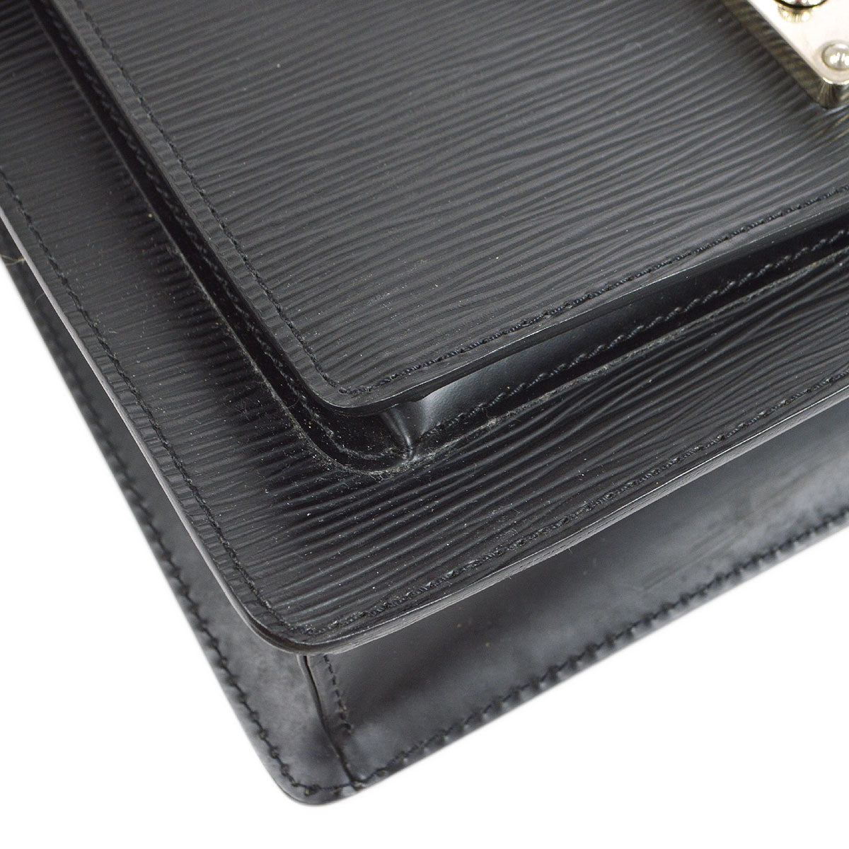 Louis Vuitton Black Epi Monceau 28 Handbag M52792