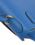 Hermes Blue Courchevel Kelly 20 Sellier 2way Shoulder Handbag