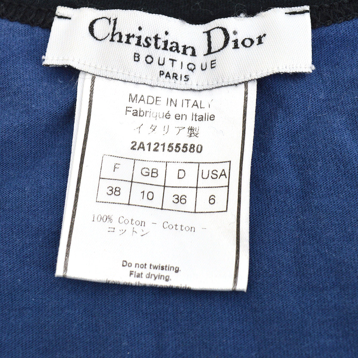 Christian Dior Sleeveless Tops Blue 