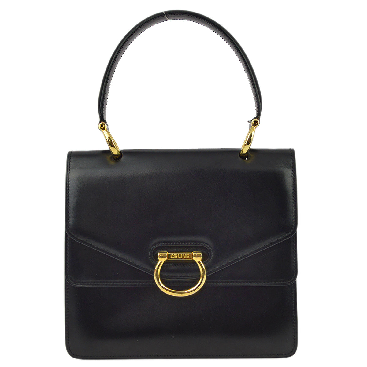 Celine Black Double Flap Handbag