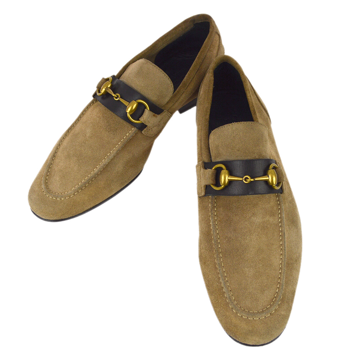 Gucci Suede Horsebit Loafers Shoes 