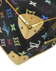 Louis Vuitton 2004 Black Monogram Multicolor Trouville Handbag M92662