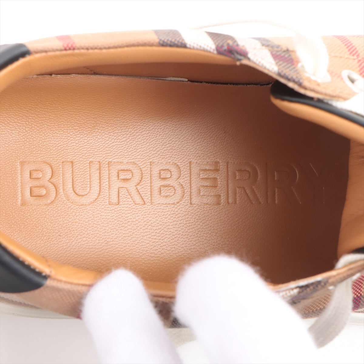 Burberry canvas sneaker 40 men brown x naive new check-in allu happy  shop