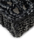 Prada Crochet Tote Bag Black White Raphia  Prada