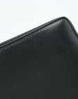 GUCCI Hoodbit 1955 Round  Long Wallet Leather Black Black Gold 621889