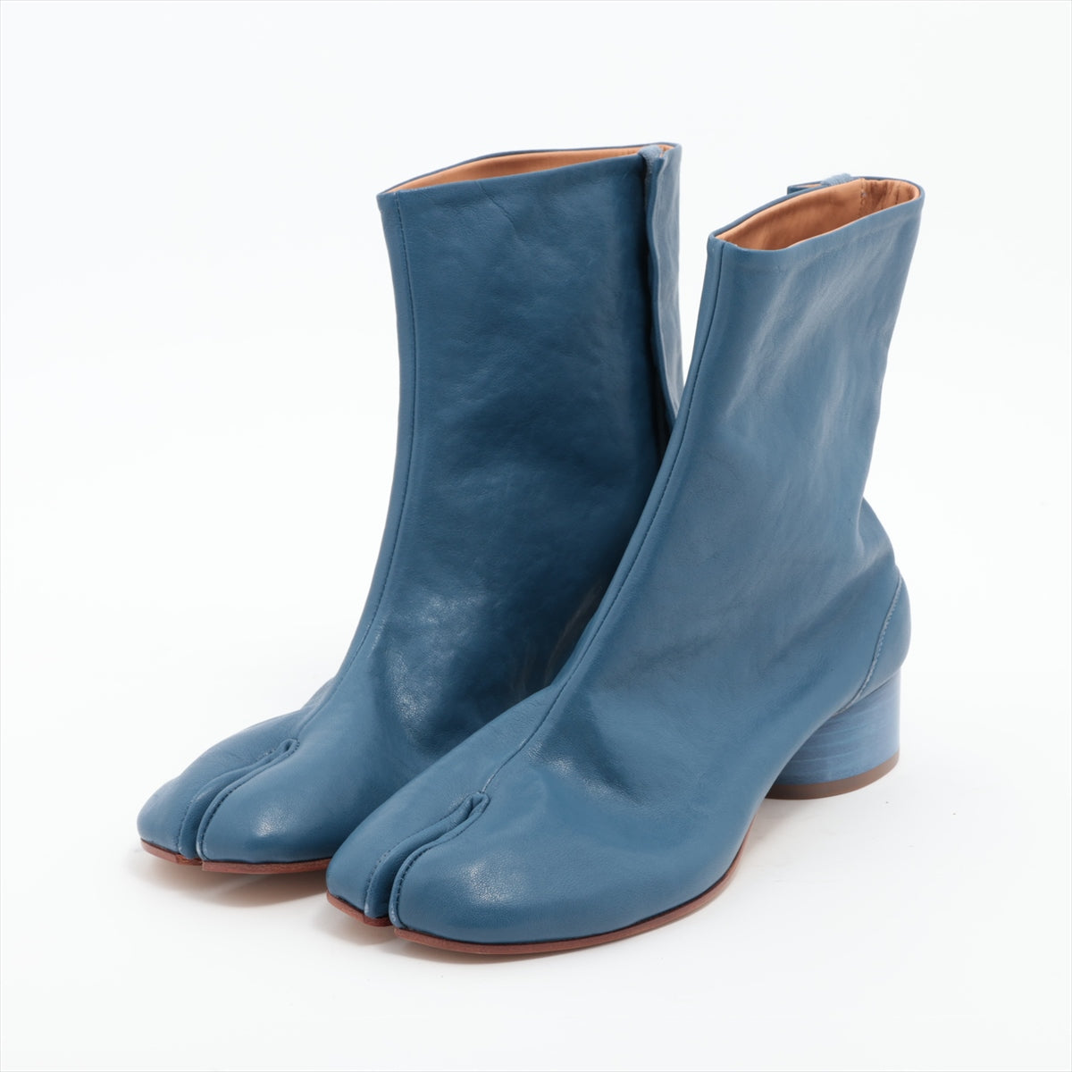 Maison Margiela TABI Leather Short Boots 40 Blue