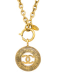 Chanel Gold Medallion Pendant Necklace 3847