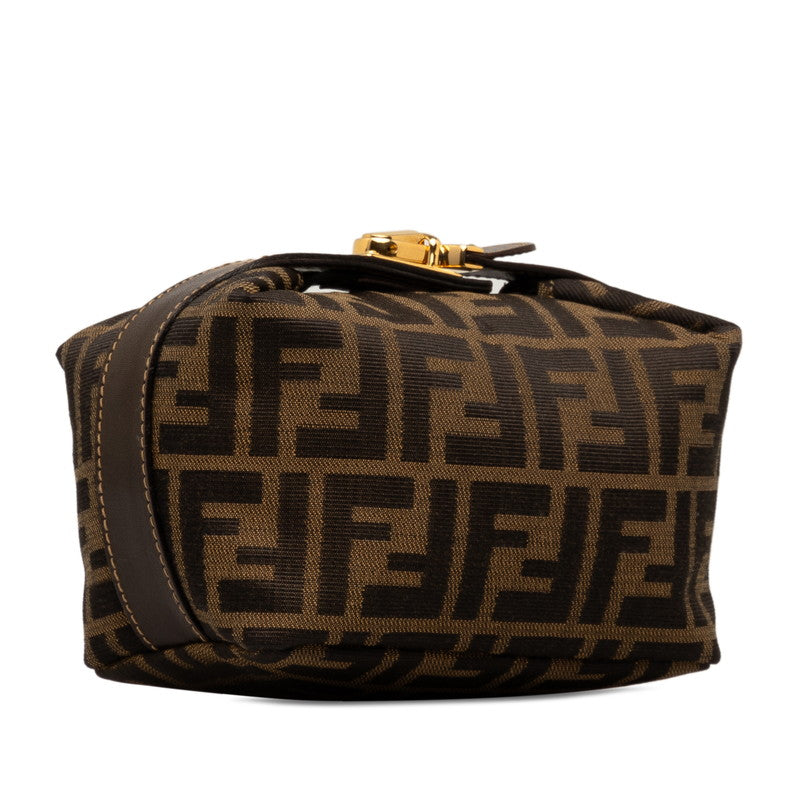 Fendi Zucca Mini Bag Handbag Pochette 26360 Brown Beige Canvas Leather –  Fashionia