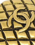 Chanel Quilted Brooch Pin Gold 25