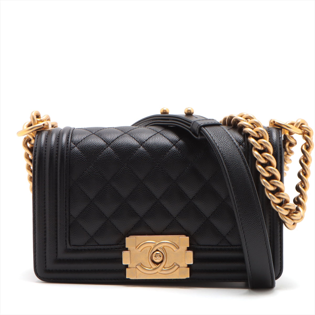 Chanel boy fashion bag gold chain