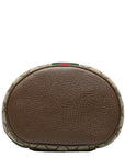 Gucci GG Supreme Ophidia Sy Line Vanity Bag Cosmetic Case 627463 Beige Multicolor PVC Leather  Gucci