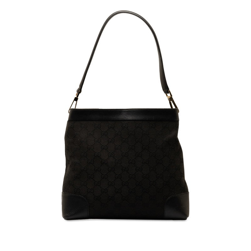 Gucci GG canvas one-shoulder bag handbag 001 4231 black canvas leather ladies Gucci