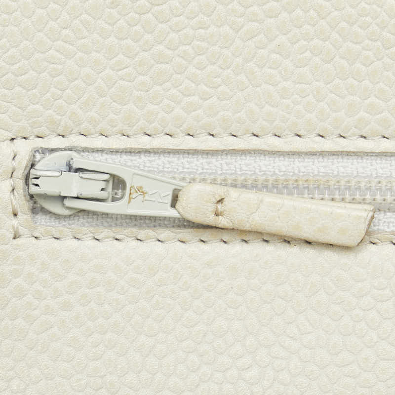 Chanel Matrasse 2.55 Single Flap Long Wallet Chain Wallet White Caviar S  CHANEL
