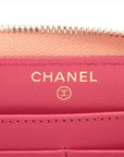 Chanel Matrasse Caviar S Round  Wallet Pink Random