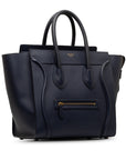 Celine Luggage Mini per Handbag Tote Bag Navy Leather  Celine