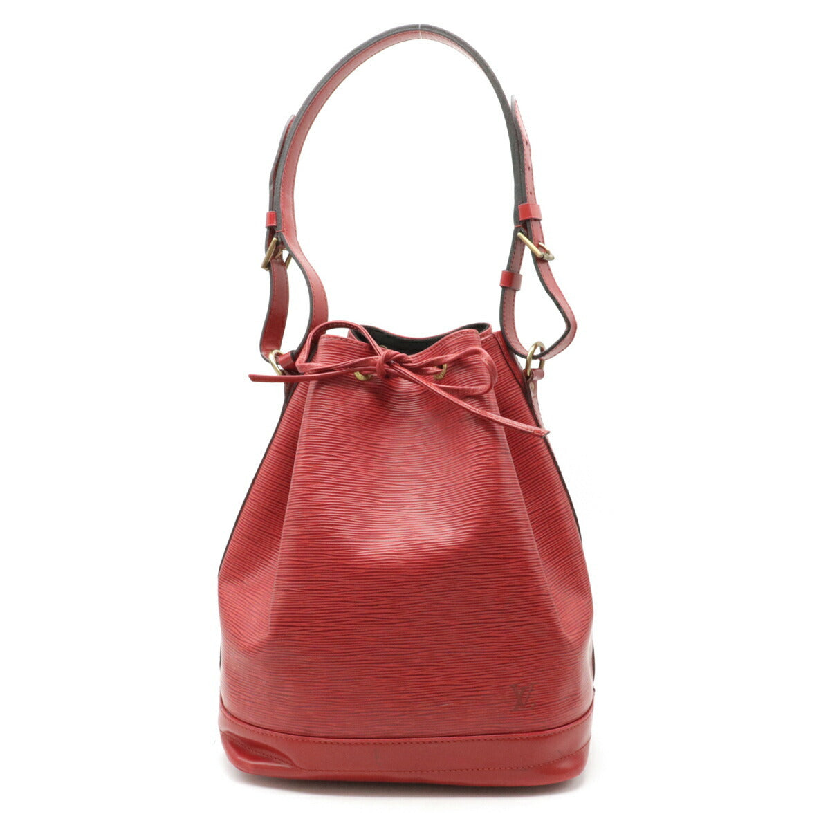 Vuitton Epi Noe Large Red Leather Bucket Bag Vintage Good 