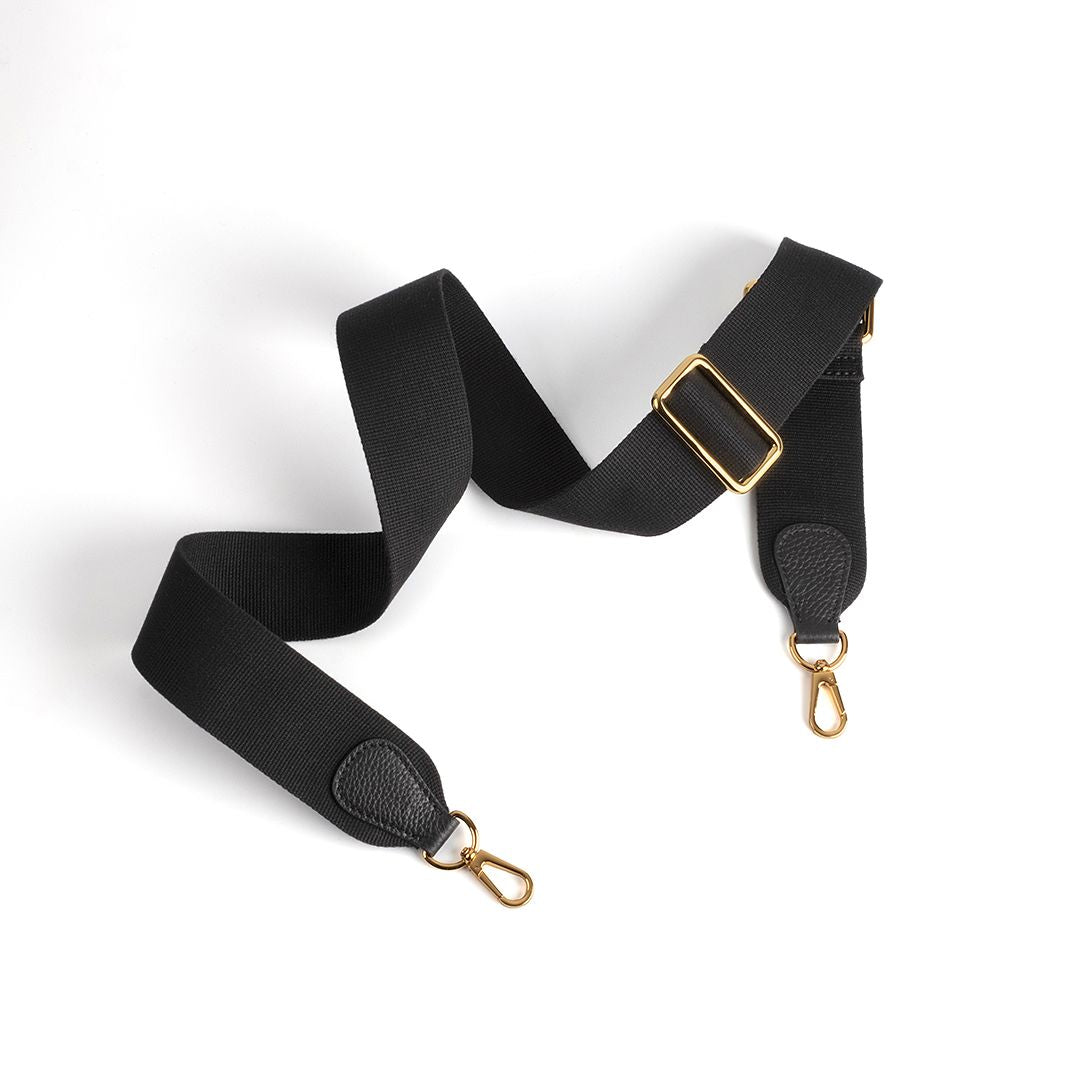 Black Crossbody Bag Strap Cotton Strap Replacement Adjustable Wide –  Timeless Vintage