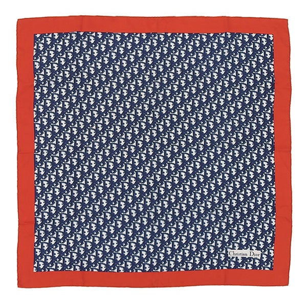 Christian Dior Silk Scarf Navy Blue Red Women's – Timeless Vintage Company