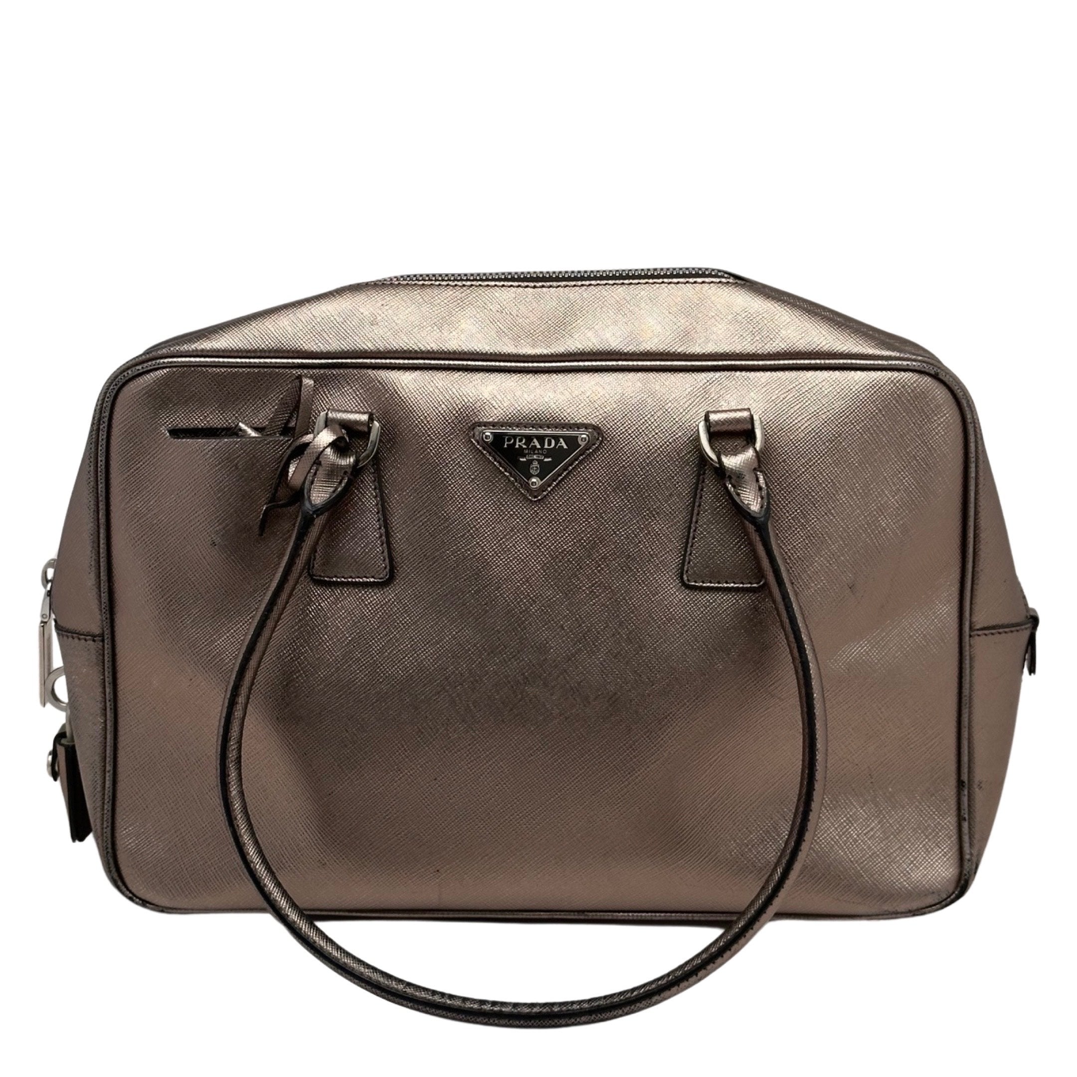 PRADA Saffiano Leather Metallic Shoulder Bag – Timeless Vintage Company