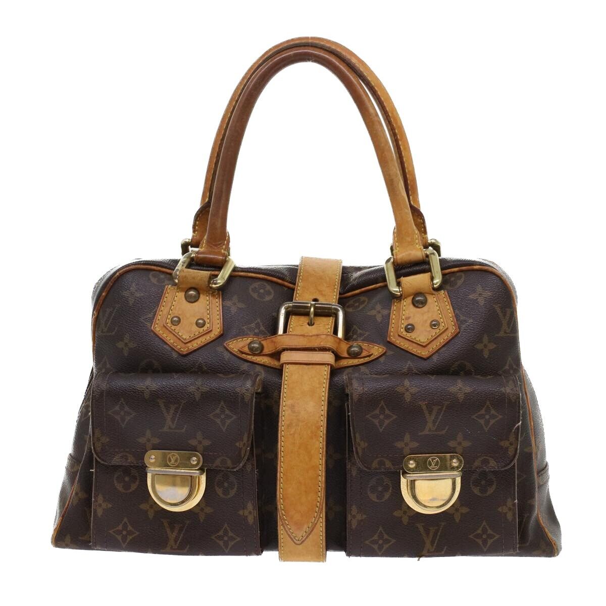 Louis Vuitton Monogram Manhattan GM Handbag Boston Bag M40025