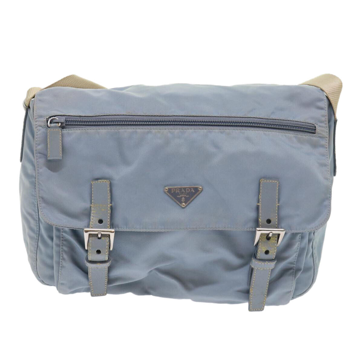 Prada Pre-Owned Blue Tessuto Nylon Crossbody Bag