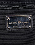 Salvatore Ferragamo Vallaribo Handbags AU-21 B787 Black Canvas Leather Ladies Salvatore Ferragamo